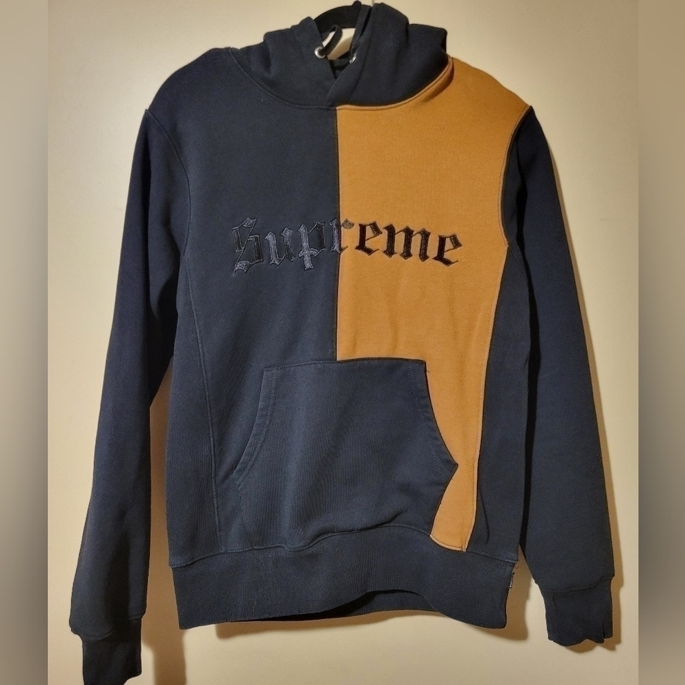 Supreme Split Old English hoodie black/brown size small. - Picture 2 of 9